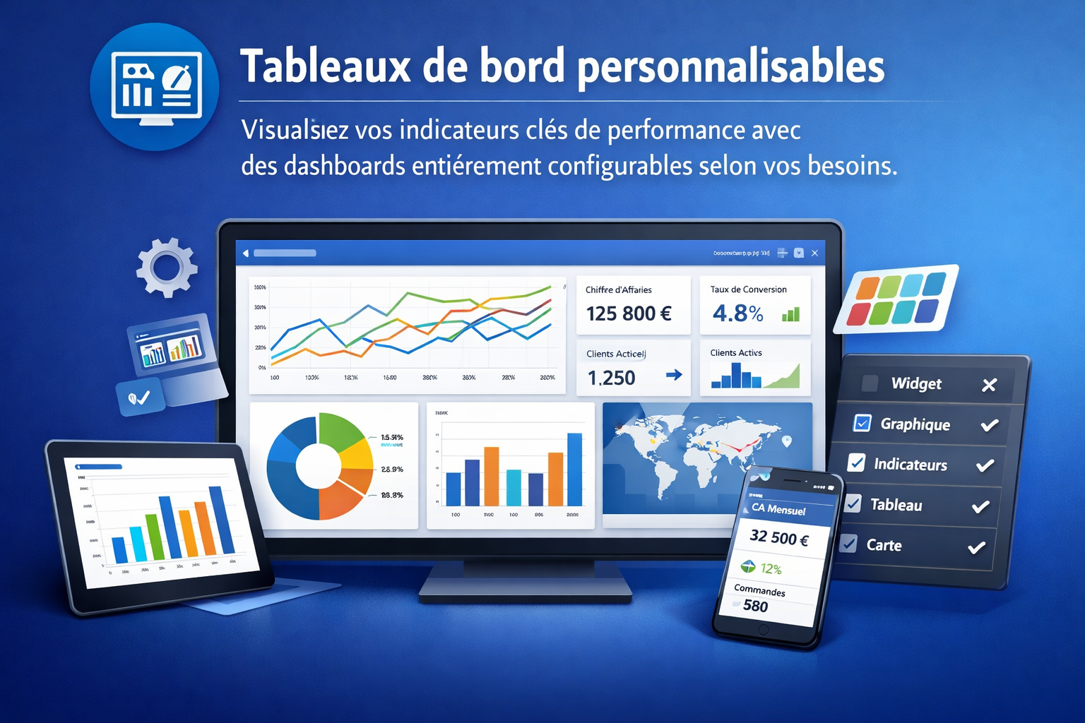 Tableaux de bord personnalisables